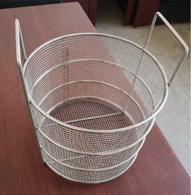 Disinfection Rectangular Wire Mesh Basket Metal For Sterilization