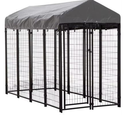 1.8M Height Galvanized Welded Dog Run Cage Heavy Duty Large Dog Kennel