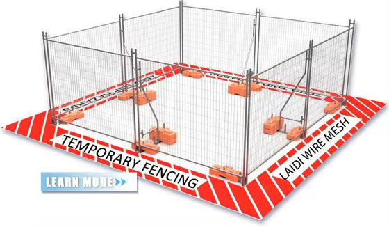 Portable 2.4m Metal Temporary Fence Anti-Corrosion Solution for Parking Zones & Public Safety