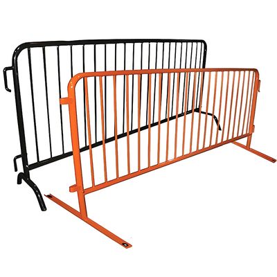 PVC Coated Temporary Crowd Control Barrier Fence 1.2M Black Metal Pedestrian Barriers