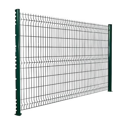 Blue Backyard Metal Fence 6ft Curved 3D Double Wire Mesh Fence
