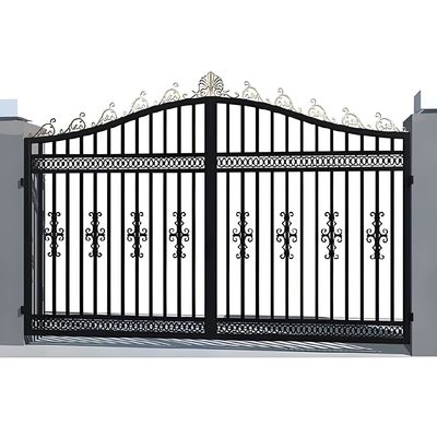 Powder Coated Tubular Steel Fence Pedestrian Double Swing Gate