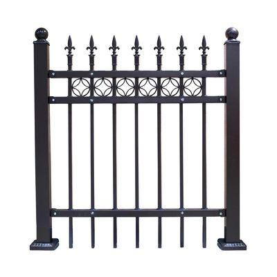 Brown Spear Design Spear Top Security Fencing Outdoor Steel Palisade Fencing