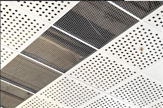 Ceiling Aluminum Mesh Panels 1.5mm Suspended Expanded Metal Mesh Fence