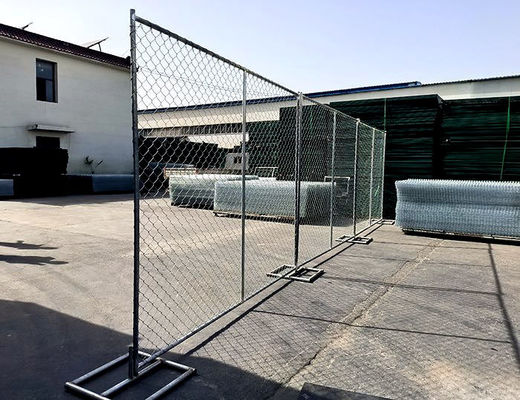 6x10ft Removable Silvery White Chain Link Temporary Fence