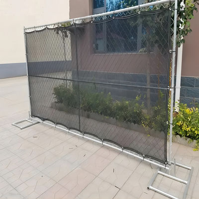 6x10ft Removable Silvery White Chain Link Temporary Fence