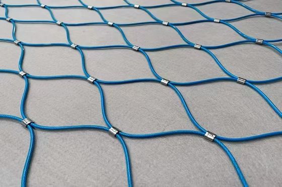 316L Diamond Hole Ferrule Mesh Stainless Steel Wire Rope Zoo Mesh