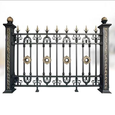 Customized Color Backyard Tubular Picket Fence For Residential Space