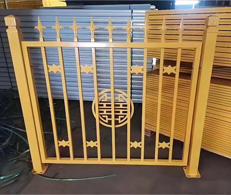 6FT High Black Powder Coated Metal Tubular Steel Fence