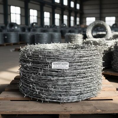 14 Gauge Double Twisted Electric Galvanized Barbed Wire for High-Security Border Protection