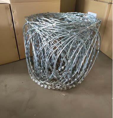 Hot Dip Galvanized BTO-22 Razor Barbed Wire with High Tensile Strength for Secure Perimeter Fencing