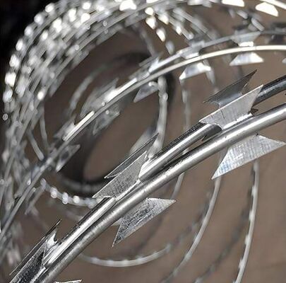Hot Dipped Galvanized Corrosion Resistant Razor Barbed Wire with High Tensile Strength for Security Fencing