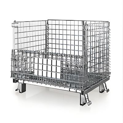 1000x1200mm Métal et acier stockage soudé en treillis métalliques cage à palettes conteneur pliable