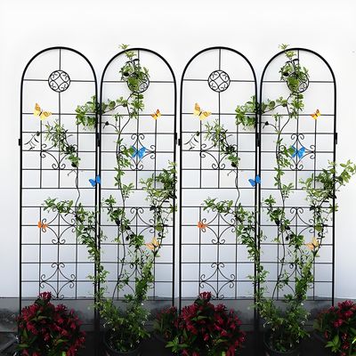 Panneaux de clôture de jardin en métal noir décoratif imperméable à l' eau pour lit de fleurs 32 pouces