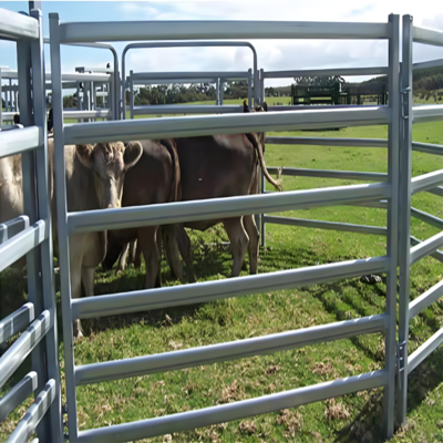 Panneau de clôture en acier galvanisé pour chevaux 1,8x2,1m Corral de bétail lourd