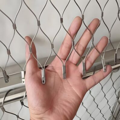 Réseau de sécurité de câbles en acier inoxydable pour la protection contre les chutes sur chantier