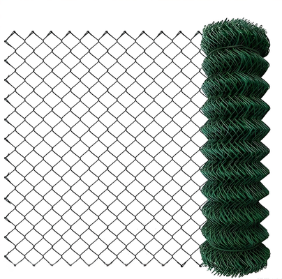 2.0mm Fil de haute résistance en PVC revêtue de clôture de chaîne avec trou en diamant pour l'utilisation agricole et jardin