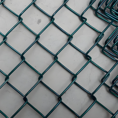 2'' Opening Black PVC Coated Chain Link Fence For Protection Netting