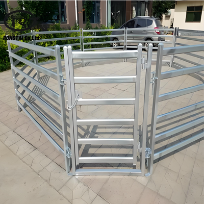Panneau de clôture de bétail en acier galvanisé portable de 1,8x2,1 m pour le bétail et les animaux d'élevage
