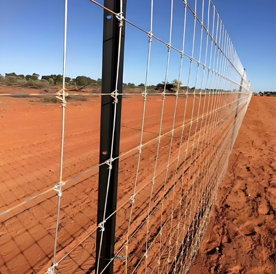 High Tensile Steel Wire Deer Fence 6ft Height 165ft Roll Fixed Knot Wildlife Exclusion Netting
