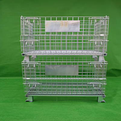 Cage de stockage en fil de fer pliable anti-rouille avec mesh 50x100 mm ouvrant cage de stockage en fil de fer